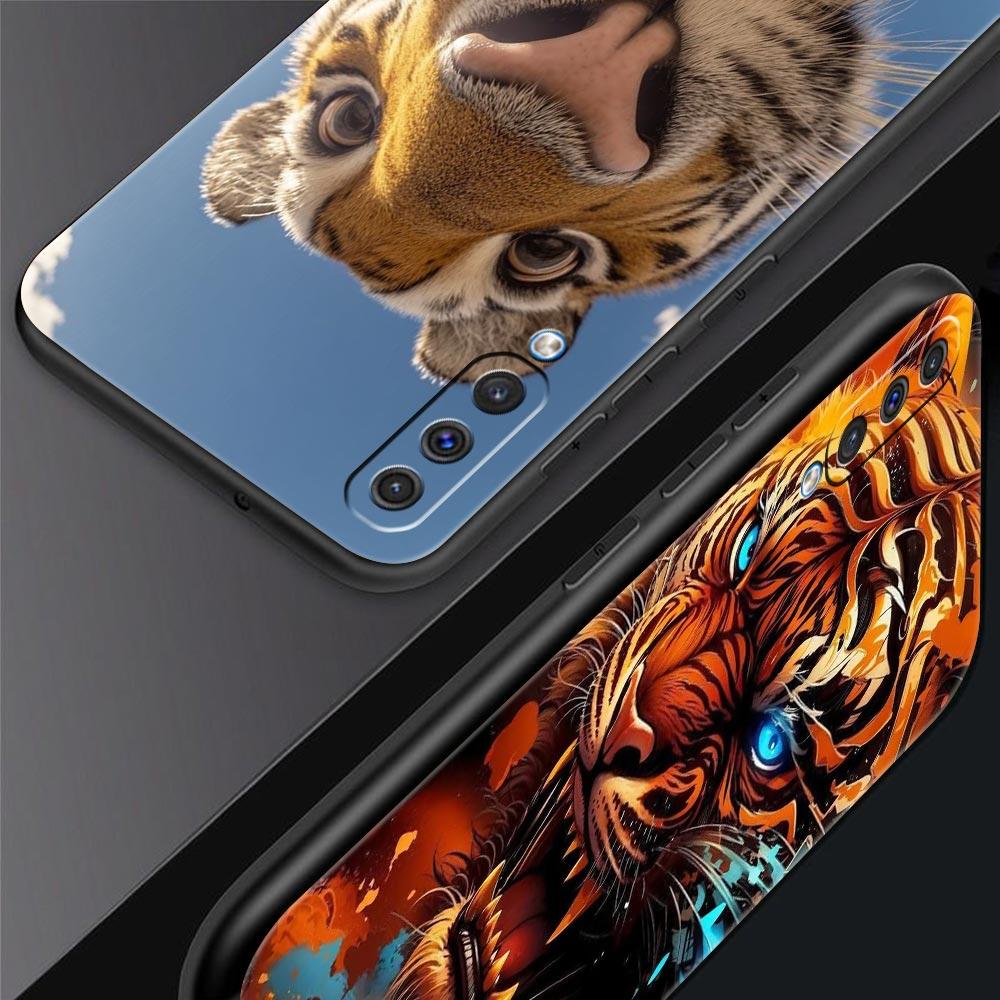 Чехол для телефона Samsung Galaxy A56 A36 A26 A16 A06 A54 A42 A34 A24 A22 A20 A12 A40 A50 5G Мягкий ТПУ Чехол Мультяшный Рисунок Тигра