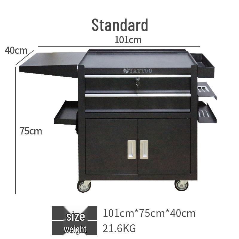 Тележка для тату-инструментов с ящиком – Портативная передвижная рабочая станция (обновленная версия)