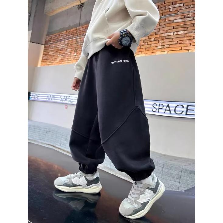 Брюки для мальчиков весна-лето-осень Брюки для детей и подростков Тонкие детские спортивные прямые брюки Модные брюки с тремя полосками Модные