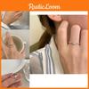 Trendy Ins Style Geometric Ring For Women Unique Open Adjustable Finger Accessory