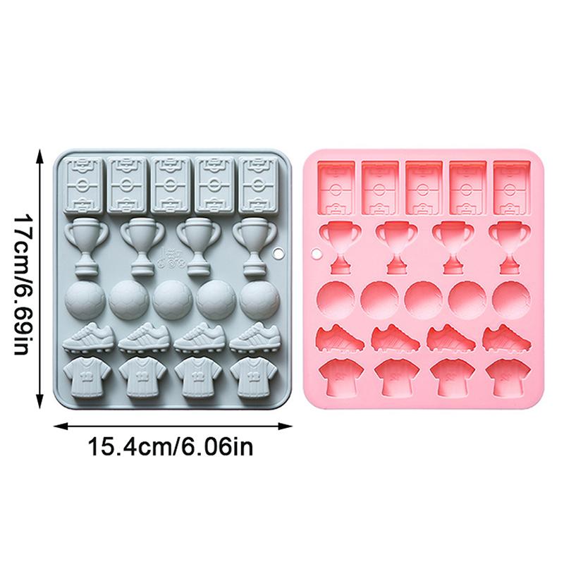 Футбольная шоколадная форма 22 ячейки Футбольная спортивная тема Силиконовые формы для конфет Формы в виде кубка, мяча, футболки Форма для выпечки