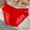 Underwear Female Sexy High Grade Lace Gentle Elegant Traceless Transparent Low Waist Triangle Pants Female Mesh