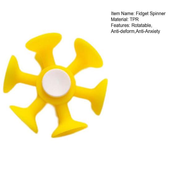 EDC Fidget Spinner Присоска Вращающаяся Новинка Анти-деформация Привлекательная снятие стресса Неувядающая