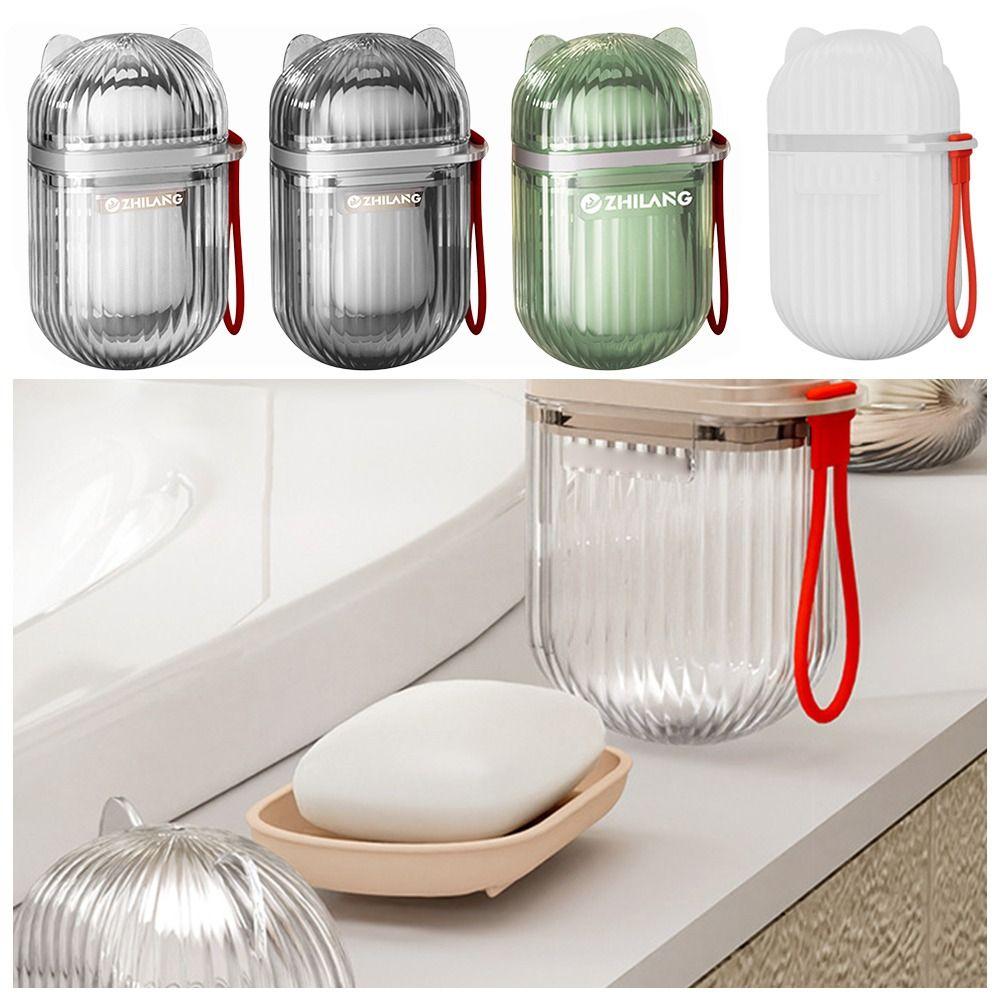 Мыльница для путешествий из ПЭТ, мини-портативная прозрачная наружная мыльная емкость, дренажная, водонепроницаемая, герметичная, для хранения мыла