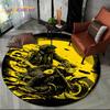 3D ретро винтажный мотоцикл мультяшный круглый ковер для гостиной спальни детской игровой комнаты, коврик для зоны домашних животных нескользящий подарок