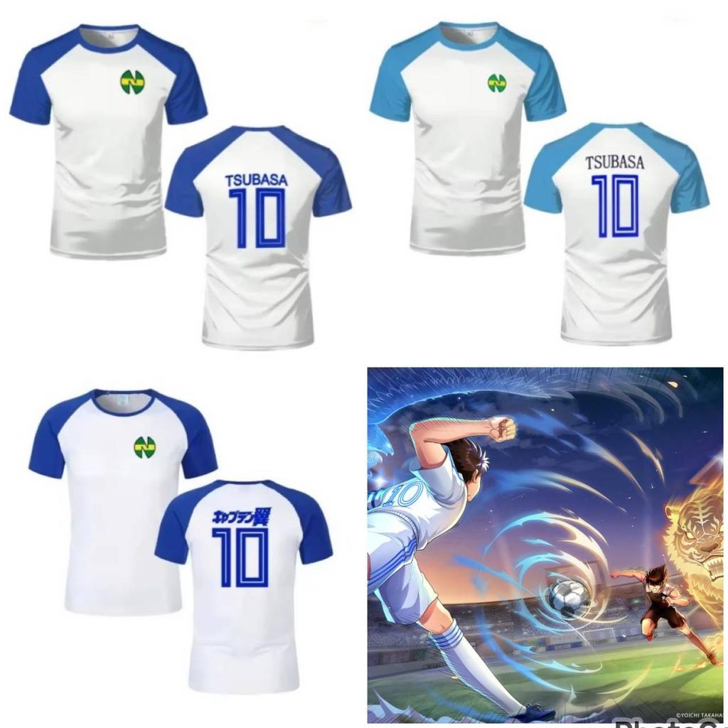 Япония Мультфильм Капитан Цубаса Атом Хаттон Футбол Футболка Джерси Косплей Анимация Принт Дышащая Быстросохнущая Винтаж Короткий Рукав Форма
