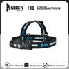 H1 Headlamp Rechargeable High-Powerful Headlight 1200Lumens P8 LED With 2600mAH Battery Lightweight For Runing Fishing
