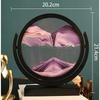 Art Flowing Sand Painting Rotatable Hourglass Picture Black Frame Glass Sand Clock Deep Sea Quicksand Home Decoration Sandglass
