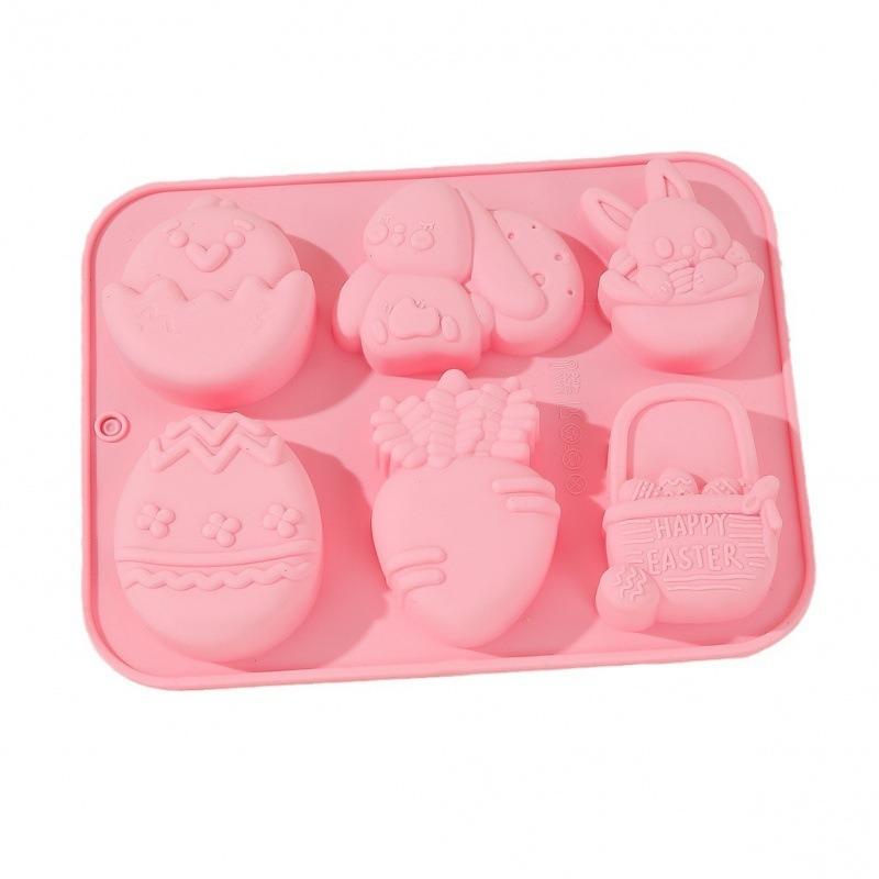 1 шт. кролик яйцо шоколадная форма домашняя DIY гипсовая фигурка ароматерапия пинч торт десерт