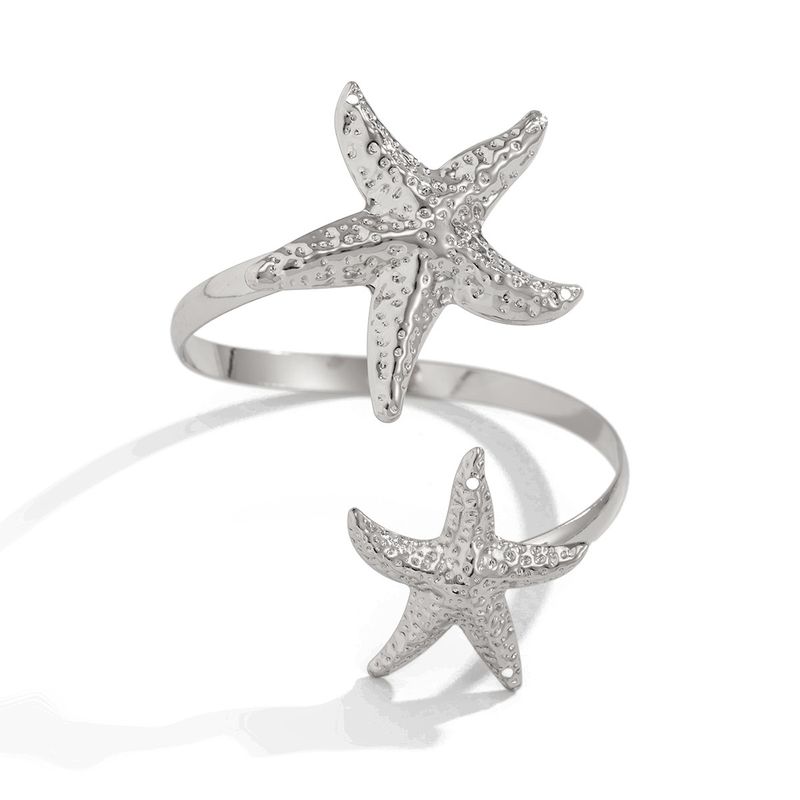 Metal Flower Starfish Arm Bracelet for Women 2026 Spring and Summer New European and American Fashion Influencer Travel Photo Shoot Matching Arm Band