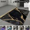 Super Absorbent Bath Mat Quick Dry Luxury Gold Black Marble Rubber Non-slip Bathroom Carpet Modern Home Decor Shower Floor Mat