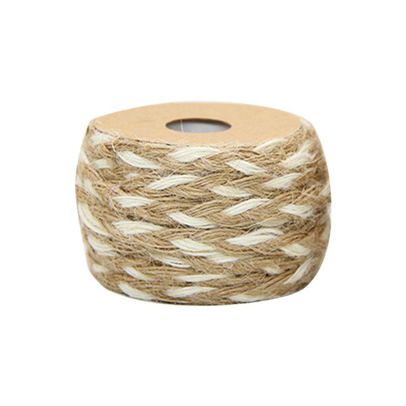 5m Double Color Natural Jute Twine Rope String Cord DIY Craft Burlap Scrapbook