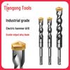Tiangong Alloy Electric Concrete Drill Bit - Impact, Square & Round Handles, Four Pits, Two Grooves