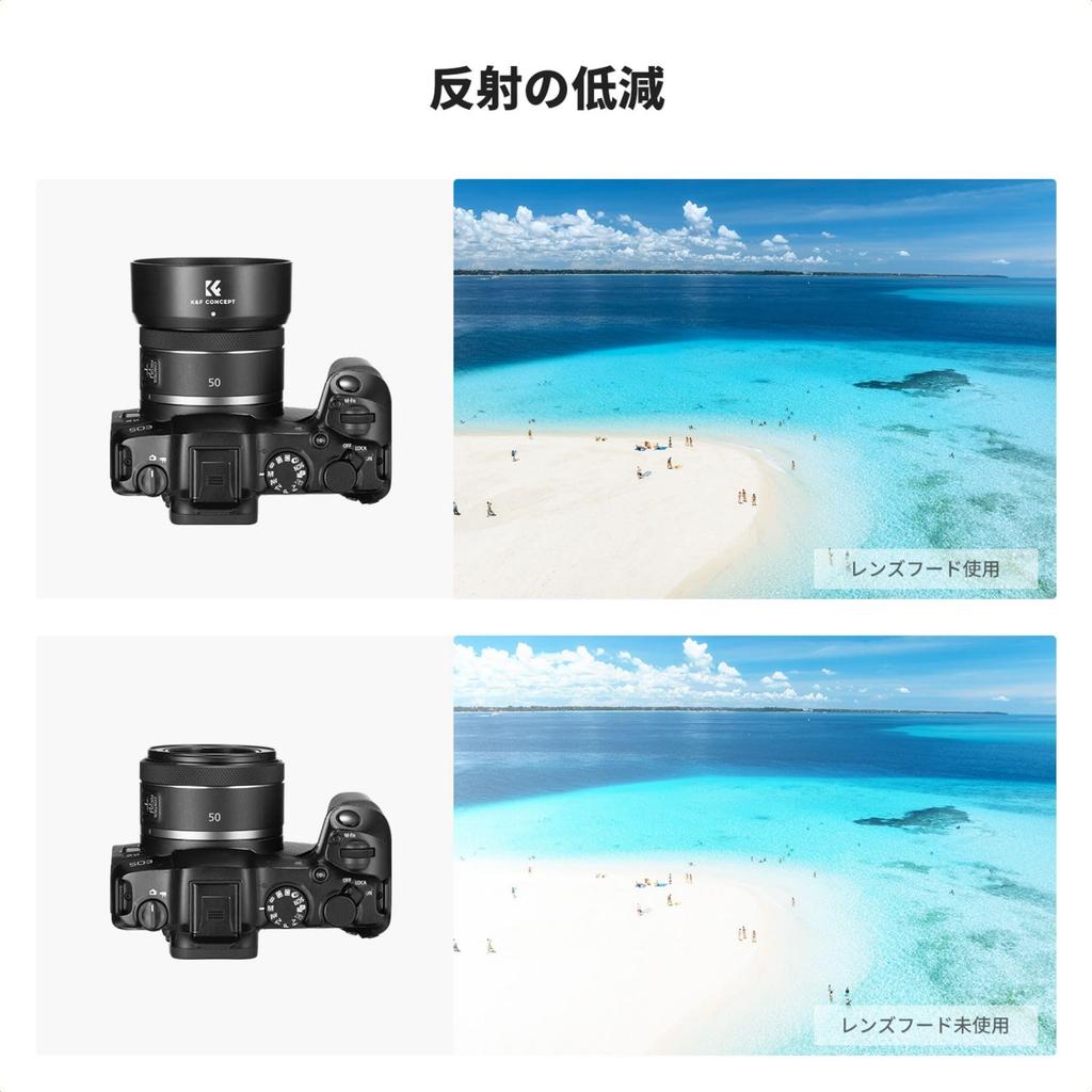 Бленда для объектива, совместимая с байонетом RF, для Canon RF 50mm STM. Предотвращает прямое попадание света. Улучшает качество изображения. Аксессуары для камеры. Устойчива к царапинам
