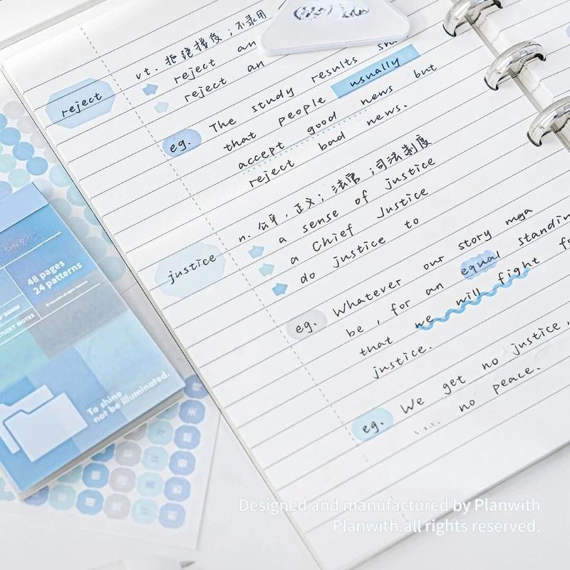 Многофункциональный набор цветных клейких закладок-стикеров для книг и документов, многоразовые маркеры страниц для студентов и офиса