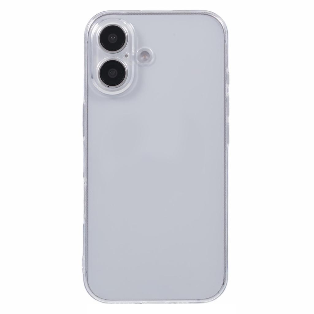 For iPhone 16 Shockproof Case 1.5mm Thickness Clear TPU Phone Cover