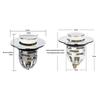 2Pcs Bounce Up Press Type Shower Sink Plug Bathroom Kitchen Accessories Plastic/Brass Core Drain Filter Hair Catcher Universal
