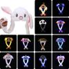 Charming Winter Plush Bunny Ears Hat For Women With Shining And Movable Earflaps
