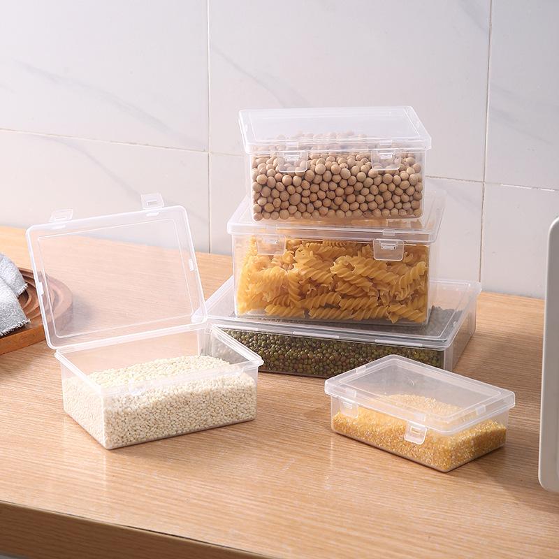 1 шт. Пластиковые контейнеры для хранения продуктов с крышками Герметичные кухонные органайзеры для холодильника и кладовой