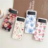 Прозрачный чехол для телефона Samsung Galaxy Z Flip 3 4 5 6 7 Жесткий складной ПК Z Flip3 Flip4 Чехол Мягкий Бледный Маленький Цветок