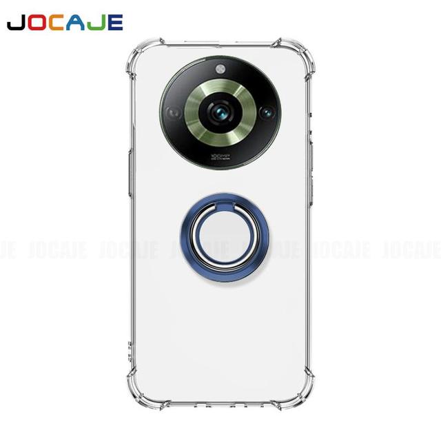 Мягкий прозрачный чехол с подставкой для кольца для Realme 11 10 pro plus 5G 4G, задняя крышка для телефона Realme 11pro, держатель кронштейна, прозрачные защитные чехлы для подушки безопасности