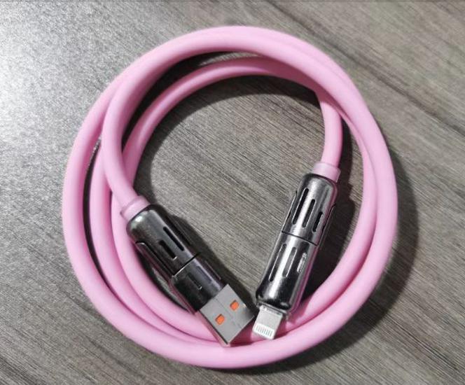 Кабель для передачи данных PD60W с жидкостным силиконом и функцией быстрой зарядки 4 в 1, Type-C, совместим с Huawei и Apple, двойная быстрая зарядка.