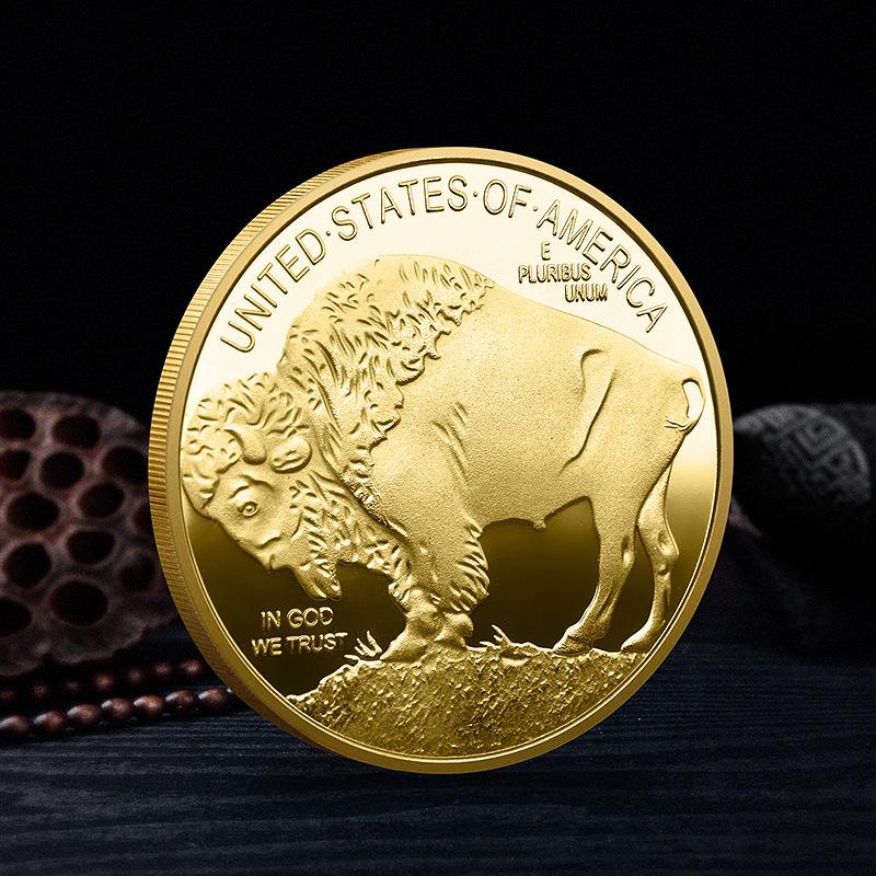 Indian 2019-2025 Multi-Year Commemorative Coins American Buffalo Gold-Plated Coins Commemorative Medal Coins