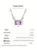 Серебряное ожерелье S925 с аметистом, цитрином, перидотом, топазом и гранатом