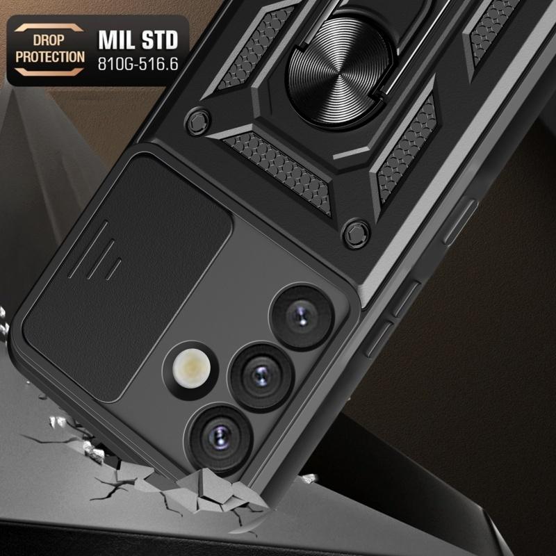 Чехол для Samsung Galaxy 25 Plus Защитный бронированный чехол для телефона с выдвижной защитой камеры для Samsung Galaxy 25 Ultra Магнитный держатель Кольцо Крышка