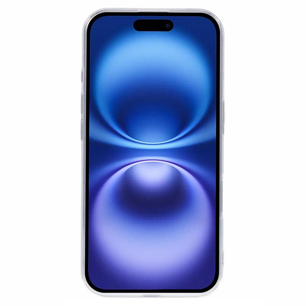 For iPhone 16 Shockproof Case 1.5mm Thickness Clear TPU Phone Cover