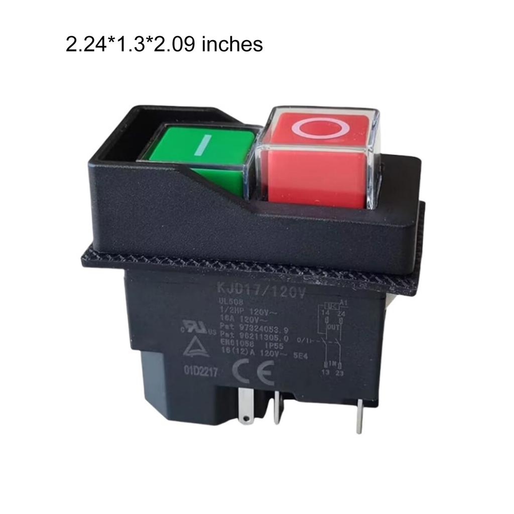 Heavy Duty 120V Electromagnetic Switches Automotive Repair Switches Machinery Switches Suitable for Workshop Equipment