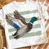 Women's Mallard Duck Vintage Fall Beach Vacation Travel Graphic Print T‑Shirt Crew Neck Short Sleeve Casual Tee Top