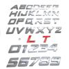 3D Metal Car Emblem for Italic Letter and Number Stickers