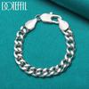 10mm Side Chain Bracelet Silver Beautiful Jewelry