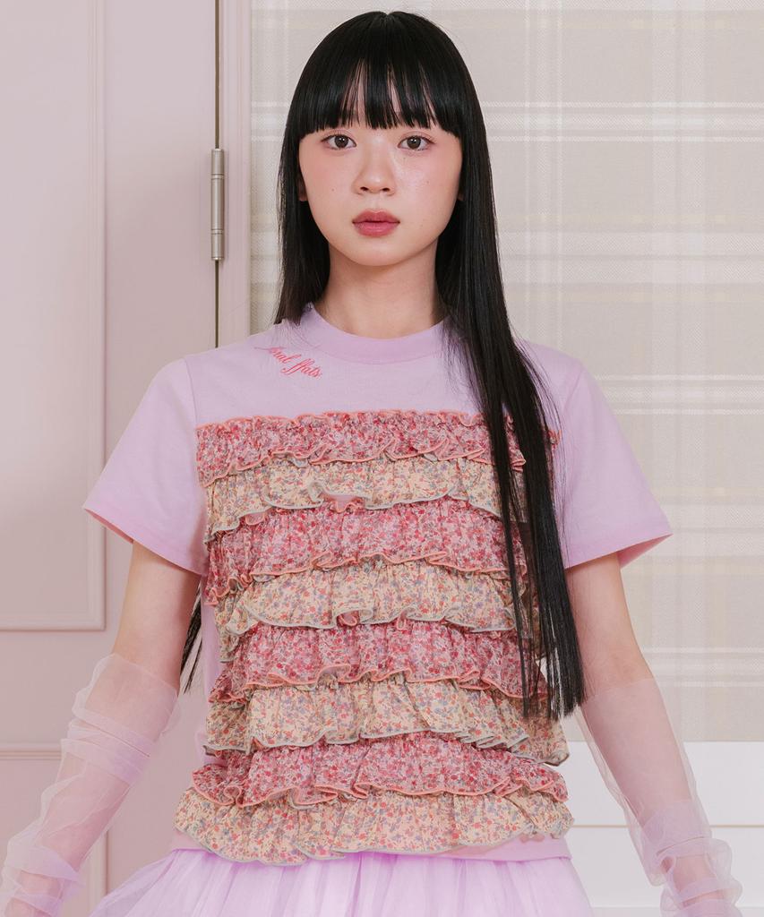NICEGHOSTCLUB Ffats Flower Frill Tee_Pink(Ng2Gsut589A)