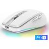 FMOUSE M303 Wireless Mouse Type-C Bluetooth&2.4G Rechargeable RGB Mouse with USB Receiver 4 Level DPI Adjustable