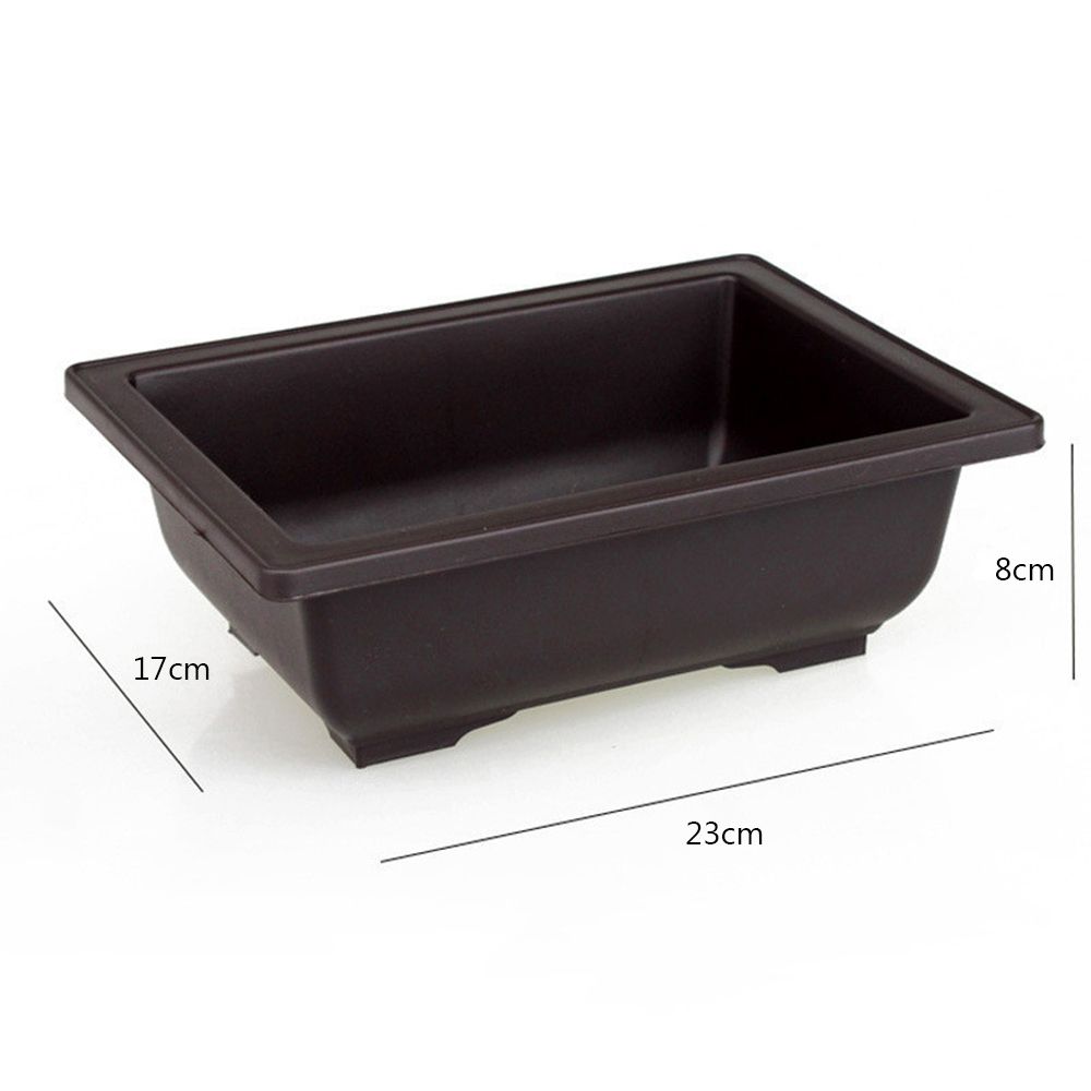 Plastic Planter Square Balcony Plant Bowl Succulent Basin Bonsai Flower Pot