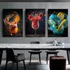 Abstract Colorful Cocktail Exploration Rendered Posters Prints Bar Painting Wall Art Pictures for Restaurant Drinking Room Decor