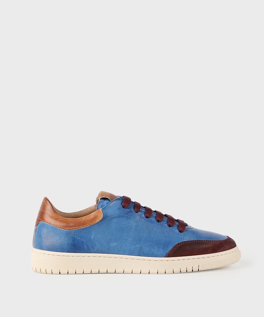 Panicale Blue Cowhide Sneakers