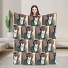 Dazai Bungo Stray Dogs Blanket Flannel Printed   Multifunction Super Warm Throw Blanket for Home Travel Quilt