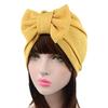 1Pc Polyester Cancer Chemo Hat Hair Loss Head Scarf Solid Color Cap Fashion Muslim Women Turban Ladies Bow Wrap