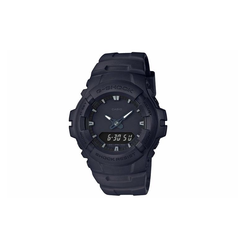 Casio G-SHOCK модный уличный крутой классический стрелочный двойной дисплей спортивный водонепроницаемый и ударопрочный кварцевый механизм полимерный ремешок японский G-100BB-1A