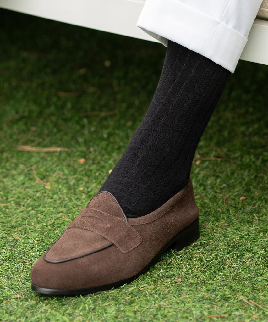 Allclassic Alc4401 Belgian Penny Loafers_Brown Suede