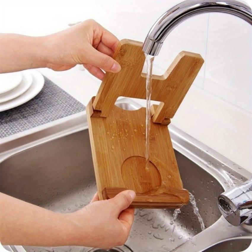 1 шт. Многофункциональная бамбуковая подставка для крышки Экологичная бамбуковая подставка для кастрюли Держатель для крышки Подставка для кухонной утвари Аксессуары