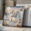 Fantasy Dragon Craft Set Fabric Poke Art Kit, Mythic DIY 3D Handmade Relief Wall Project, No-Sew Crafting Kit for Adults, Home Decor Theme