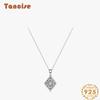 Танциз S925 стерлингового серебра Роскошное индивидуальное ожерелье с подвеской женское классическое ожерелье прилива