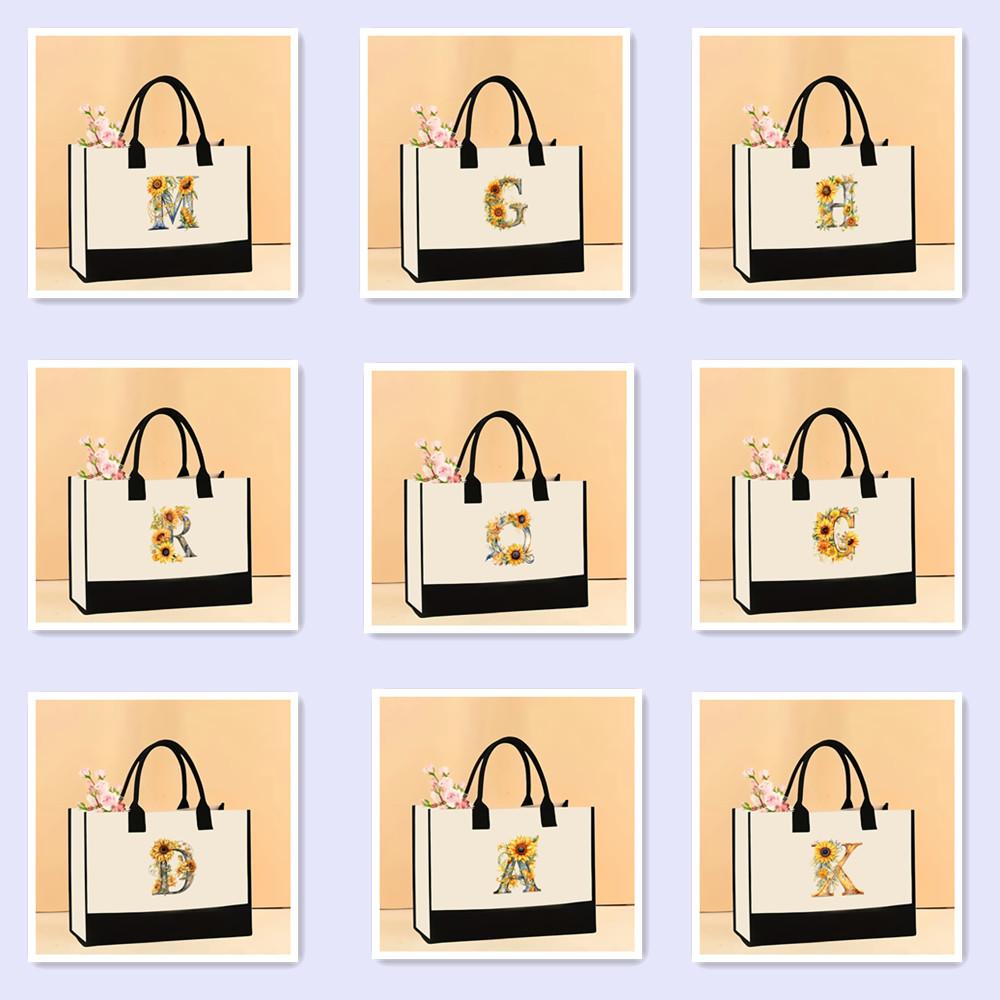 Холщовая сумка через плечо, большая вместительная сумка с принтом, женская модная легкая портативная сумка для подарков и покупок