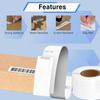 GREENCYCLE 5 Roll File Folder Labels Compatible for Dymo 30327 9/16" x 3-7/16" LW 1-Up White Paper Labels for LabelWriter 450 Duo, 4XL, 400 Printers,
