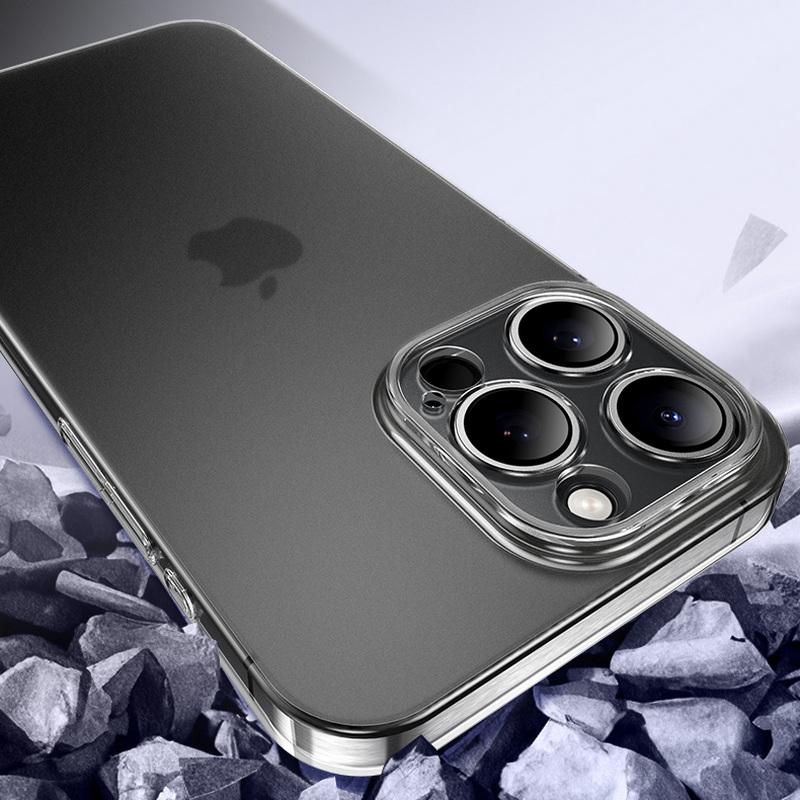 Transparent Frosted Slim Phone Case For iPhone 16 Pro Max 15 Pro 14 13 Lens Protection Hard PC Shockproof Matte Back Cover
