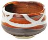 Mino Ware Matcha Snow Made In 135959 Bowl, Half-Cylindrical, Pattern, Brown, Japan,
